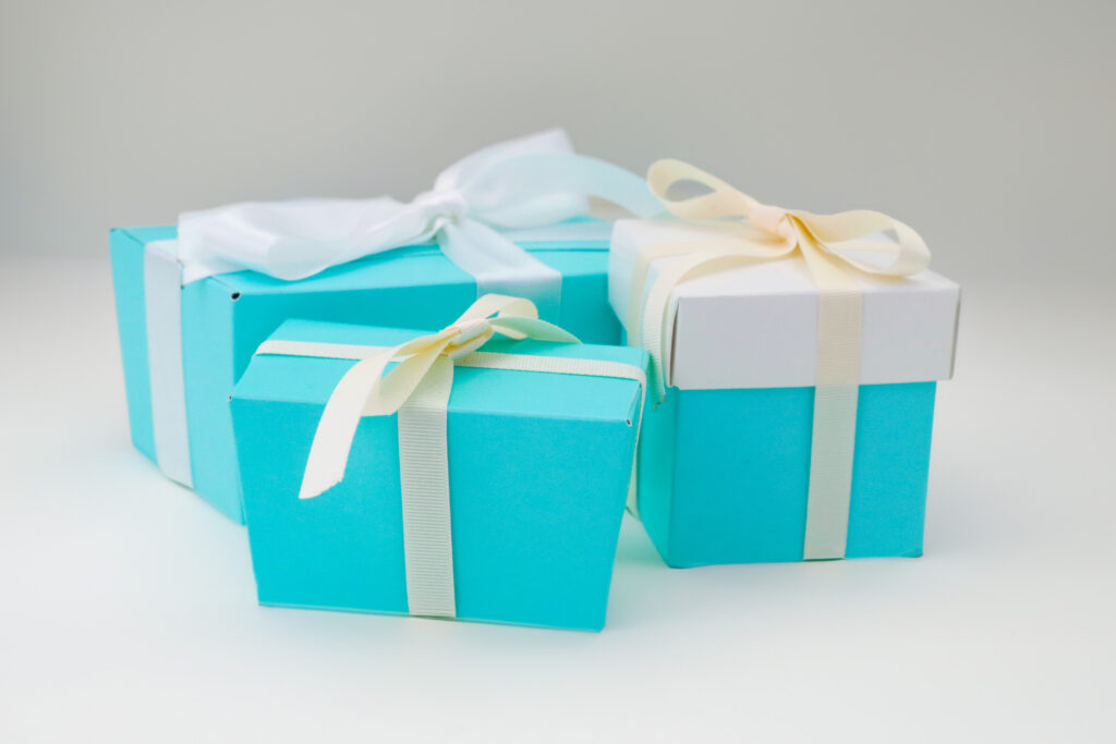 Pastel turquoise boxes
