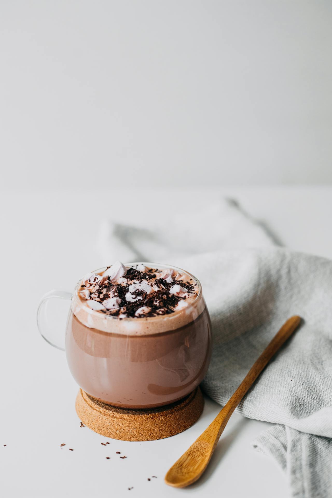 hot chocolate mug and spoon