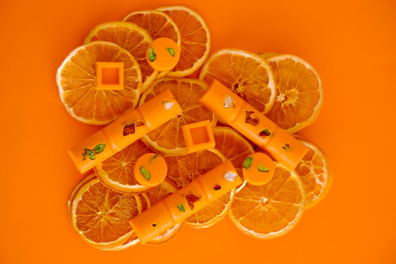 orange chocolate with orange slices