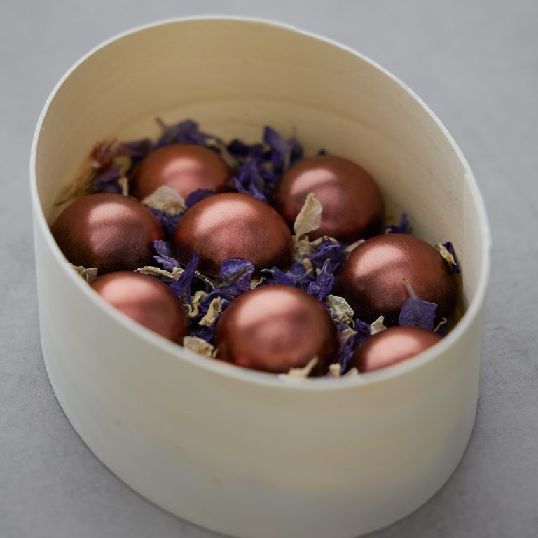 chocolate bonbons in a box